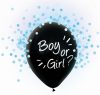 Boy or Girl, Albastru balon umplut cu confetti, balon 4 bucăți 12 inch (30 cm)