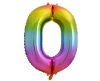 Curcubeu Rainbow Balon folie cifra 0 85 cm