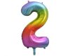 Curcubeu Rainbow Balon folie cifra 2 85 cm