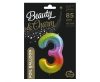 Numere Rainbow Balon din folie numărul 3 Curcubeu 85 cm