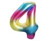 Curcubeu Rainbow Balon folie cifra 4 85 cm