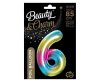 Numere Rainbow Balon din folie curcubeu numărul 6, 85 cm