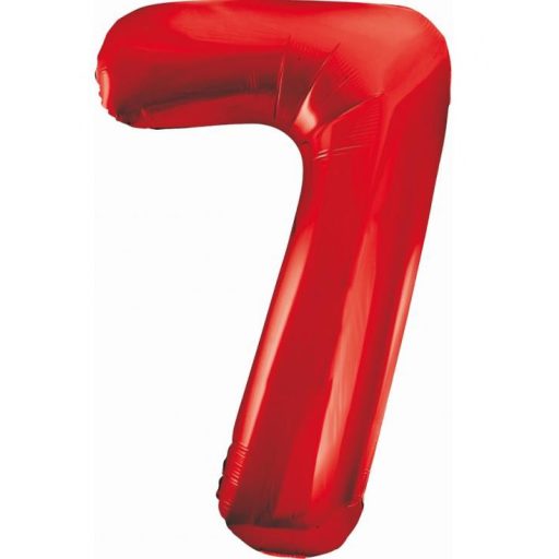 Numere Red Balon folie roșu numărul 7, 85 cm