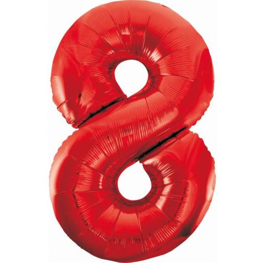 Numere Red Balon folie roșu numărul 8, 85 cm