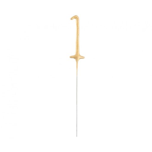 Numere Gold Artificiu Aurie Numărul 1 17 cm