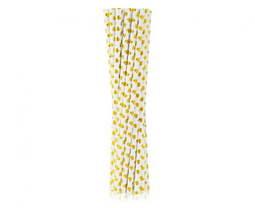 Colorat Gold Heart Paie de Hârtie cu Inimă Aurie Pachet de 12