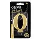 Numere Metallic Lumânare de tort, cifră aurie 0