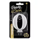 Numere Metallic Lumânare de număr argintiu 0, lumânare de tort