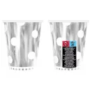 Colorat B&C Polka Dots Silver Pahar de hârtie argintiu 6 buc 266 ml