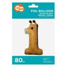 Numere Giraffe Balon din folie Giraffe Numărul 1, 80 cm