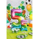 Numere Rainbow Balon folie colorat numărul 5 cu bază 74 cm