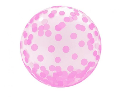 Pink Dots Aqua sferă balon folie 46 cm