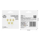 Stea Metallic Gold Lumânare pentru tort aurie, set de lumânări 5 bucăți