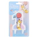 Animale First Birthday Fox, Primul tort cu lumânare vulpe de ziua de naștere