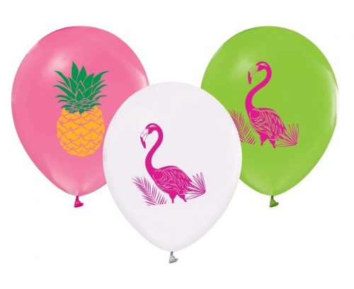 Flamingo Summer balon, balon 5 bucăți 12 inch (30cm)