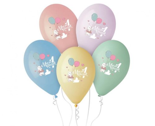 Prima zi de naștere Mam juz roczek balon, balon 5 pcs 13 inch (33cm)