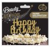 La mulți ani Gold Decorațiune tort Happy Birthday