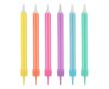 Colorat Jumbo Neon lumânare tort, set lumânări 12 buc