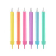 Colorat Jumbo Neon lumânare tort, set lumânări 12 buc