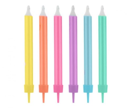 Colorat Jumbo Neon lumânare tort, set lumânări 12 buc