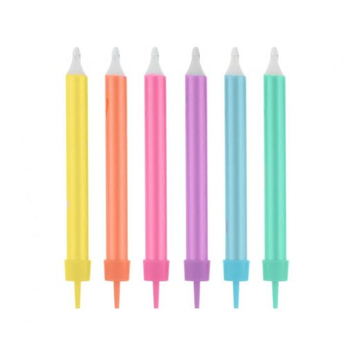 Colorat Jumbo Neon lumânare tort, set lumânări 12 buc