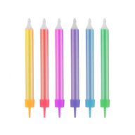 Colorat Jumbo Colourful set lumânări pentru tort, 12 buc