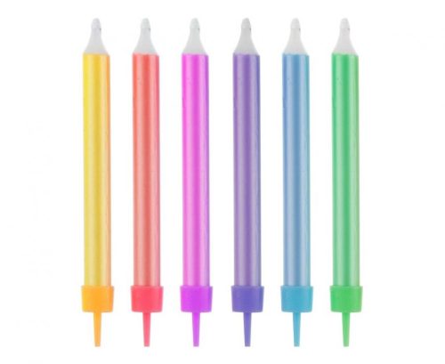 Colorat Jumbo Colourful set de lumânări pentru lumânări de tort Jumbo Colourful set de 12 bucăți