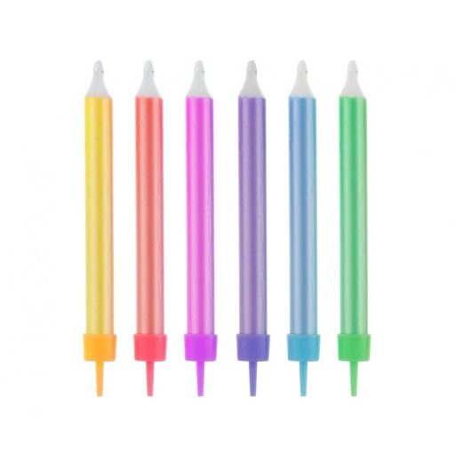 Colorat Jumbo Colourful set lumânări pentru tort, 12 buc
