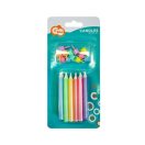 Colorat Jumbo Colourful set lumânări pentru tort, 12 buc
