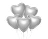 Inimă Platinum Silver balon, balon 6 bucăți 12 inch (30 cm)