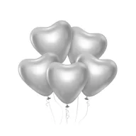 Iubire Platinum Silver Balon inimă, 6 buc 12 inch (30 cm)
