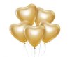 Inimă Platinum Gold balon, balon 6 bucăți 12 inch (30 cm)