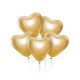 Inimă Platinum Gold balon, balon 6 bucăți 12 inch (30 cm)