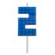 Blocks Blue Blocks Lumânare Building Block 2 Blue, Lumânare cu număr