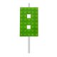 Blocks Green Blocks Lumânare de tort verde, bloc de construcție nr. 8, lumânare cifra
