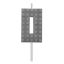 Blocks Grey Blocks Lumânare de tort <span style='font-size: larger;'>Numărul 0</span>, Stivuibilă, Gri