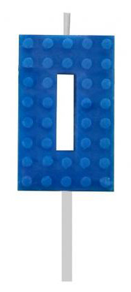 Blocks Blue Blocks Lumânare cifră cărămidă, lumânare albastră 0