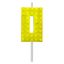 Blocks Yellow Blocks Lumânare de tort cifra 0 tip cărămidă galben, lumânare numerică