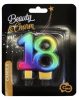 Colorat 18 as galaxy lumânare tort cifră, lumânare tort cifră