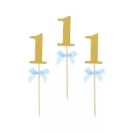   La mulți ani Bat decorativ albastru pentru prima aniversare 10 buc