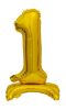 Gold B&C Gold mini Balon folie cifra 1 cu bază 38 cm