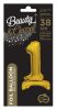 Gold B&C Gold mini Balon folie cifra 1 cu bază 38 cm