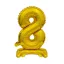 Numere B&C Gold Balon din folie aurie mini numărul 8 cu bază 38 cm