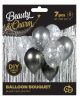 Colorat Silver-Graphite balon, balon set de 7 bucăți 12 inch (30cm)