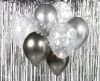 Colorat Silver-Graphite balon, balon set de 7 bucăți 12 inch (30cm)