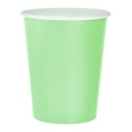 Colorat Solid Mint Pahar de hârtie verde, set de 14, 270 ml