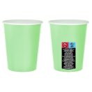 Colorat Solid Mint Pahar de hârtie verde, set de 14, 270 ml