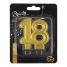 Colorat Gold Lumânare Aurie de 18 Ani, Lumânare cu Număr