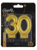 Colorat Gold Lumânare Aniversară Aurie 30, Lumânare cu Număr