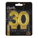 Colorat Gold Lumânare Aniversară Aurie 30, Lumânare cu Număr